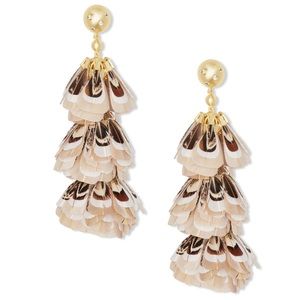 Kendra Scott LENNI Tiered Feather Earrings